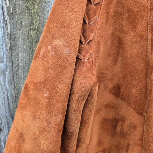 Vintage Turkis Tukku Penny Lane Shearling Sheepskin Coat Womens L Full Length - Picture 9 of 14